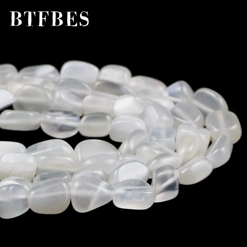 BTFBES Белый Лунный свет Гладкий нерегулярный гравий натуральный камень 4 ~ 7 мм