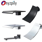 Матовый черный смеситель для душа Onyzpily, Поворотный Смеситель для ванны, аксессуары для ванны, водопад, водопроводное отверстие для раковины