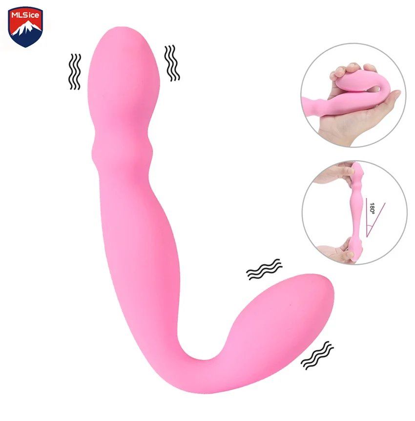 Двойные двигатели вибратор Strapon G Spot влагалище массажер Анальная пробка секс