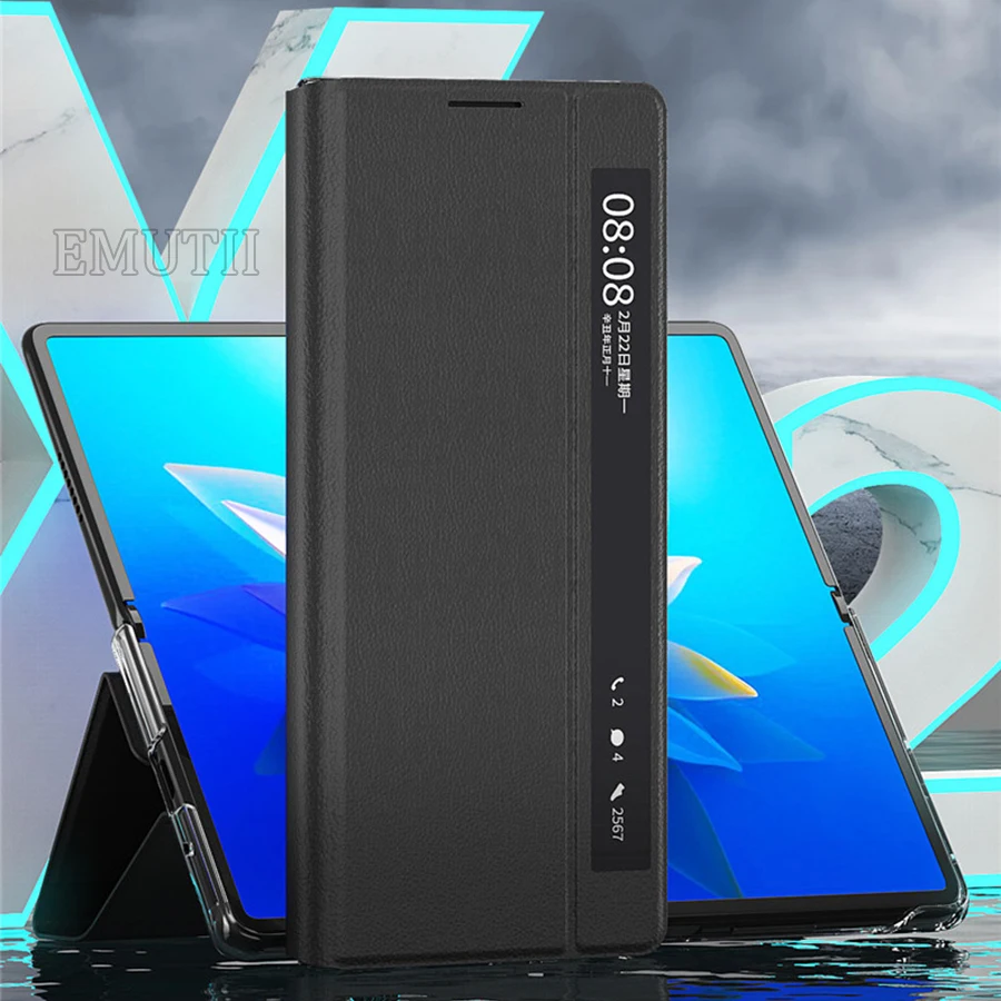 for huawei mate x2 case stand holder shockproof protective leather magnetic flip for huawei mate x2 cover matex2 business cases free global shipping