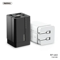 4u multi function 3 4a fast charging usb adapter rp u43 smart chip high current folding plug charger for iphone huawei xiaomi