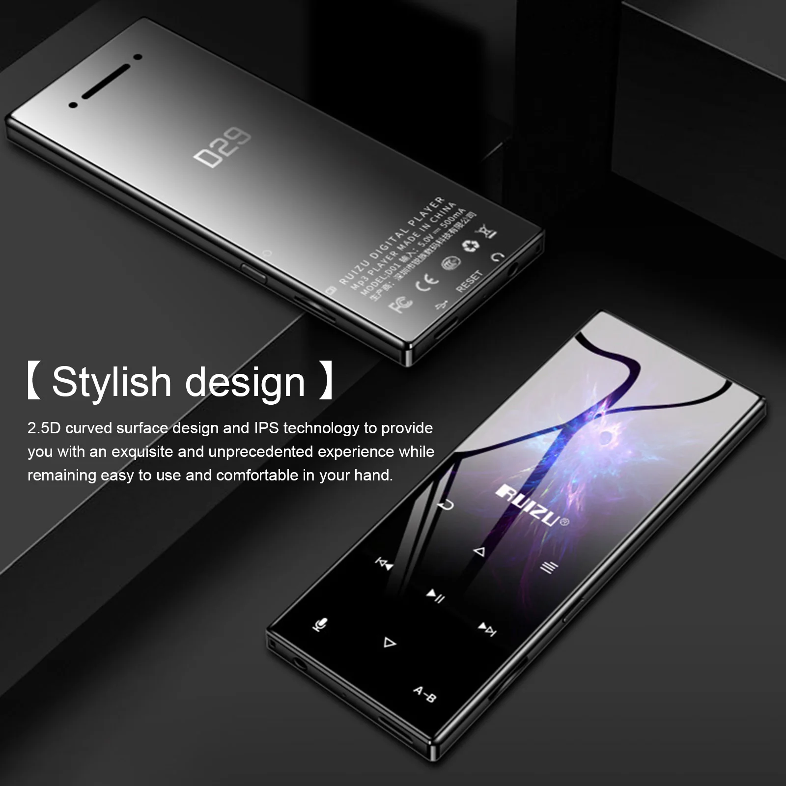 Музыкальный видеоплеер RUIZU D29 MP3 Bluetooth 1 8 дюйма TFT-экран динамик FM-радио встроенная