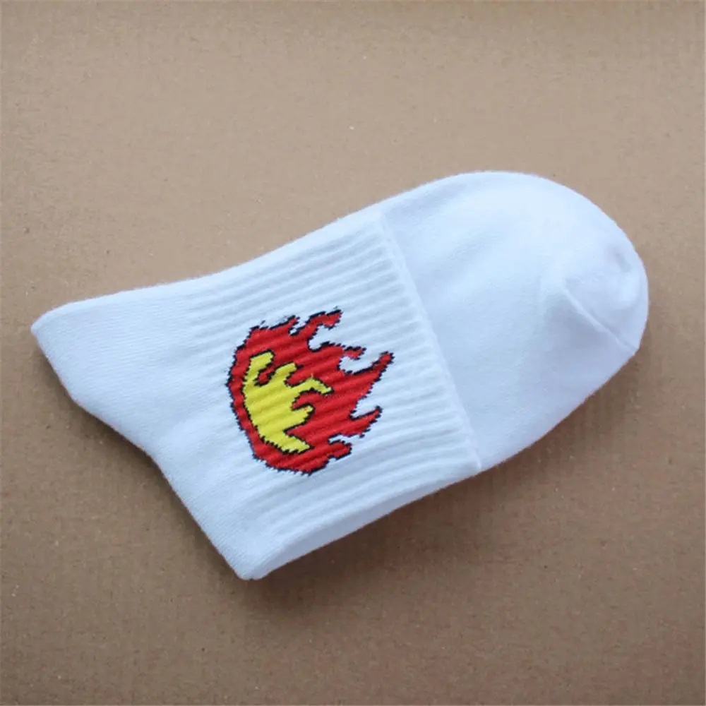 Модные женские и мужские бриджи в стиле Харадзюку С Рисунком огня унисекс