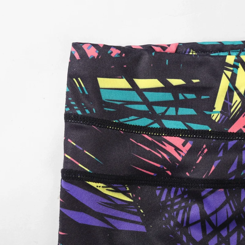 Женские леггинсы с высокой талией для занятий спортом фитнесом и принтом | Спорт