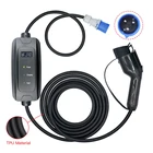 32A тип 1 SAE J1772 портативное бытовое зарядное устройство для электромобиля Тип 2 IEC 62196-2 CEE Plug 220250V EVSE 5m EV Зарядные станции