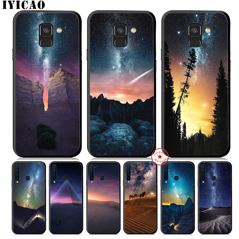 IYICAO пустыни звездного неба мягкий чехол для телефона samsung Galaxy A9 A8 A7 J6 A6 плюс 2018 A5 A3
