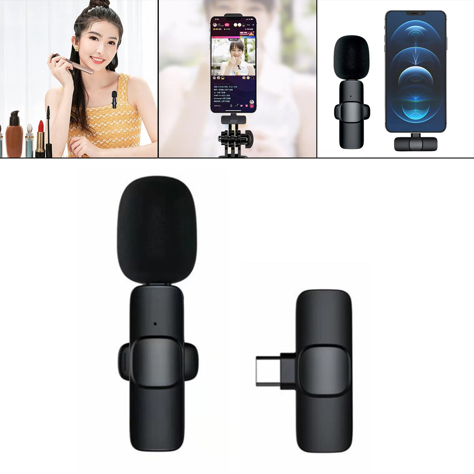 

Петличный микрофон с креплением на лацкане, Bluetooth 5,0, Type-C, для Facebook