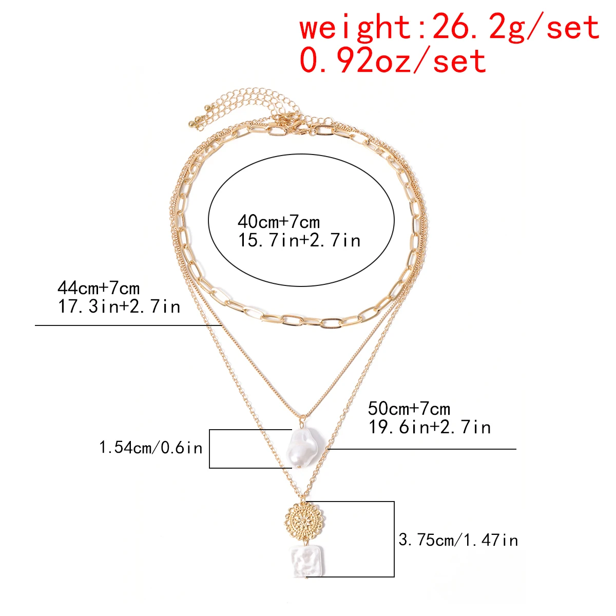

Lacteo Vintage Multi Layered Imitation Pearl Carved Coin Pendant Necklace Punk Thick Chunky Chain Choker Necklace for Women