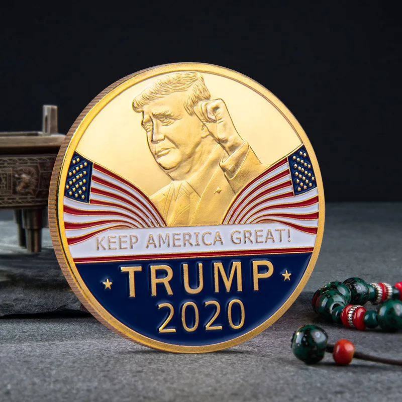 Забавный креативный сувенир Keep America Great New 2020 с изображением Трампа Коллекционная