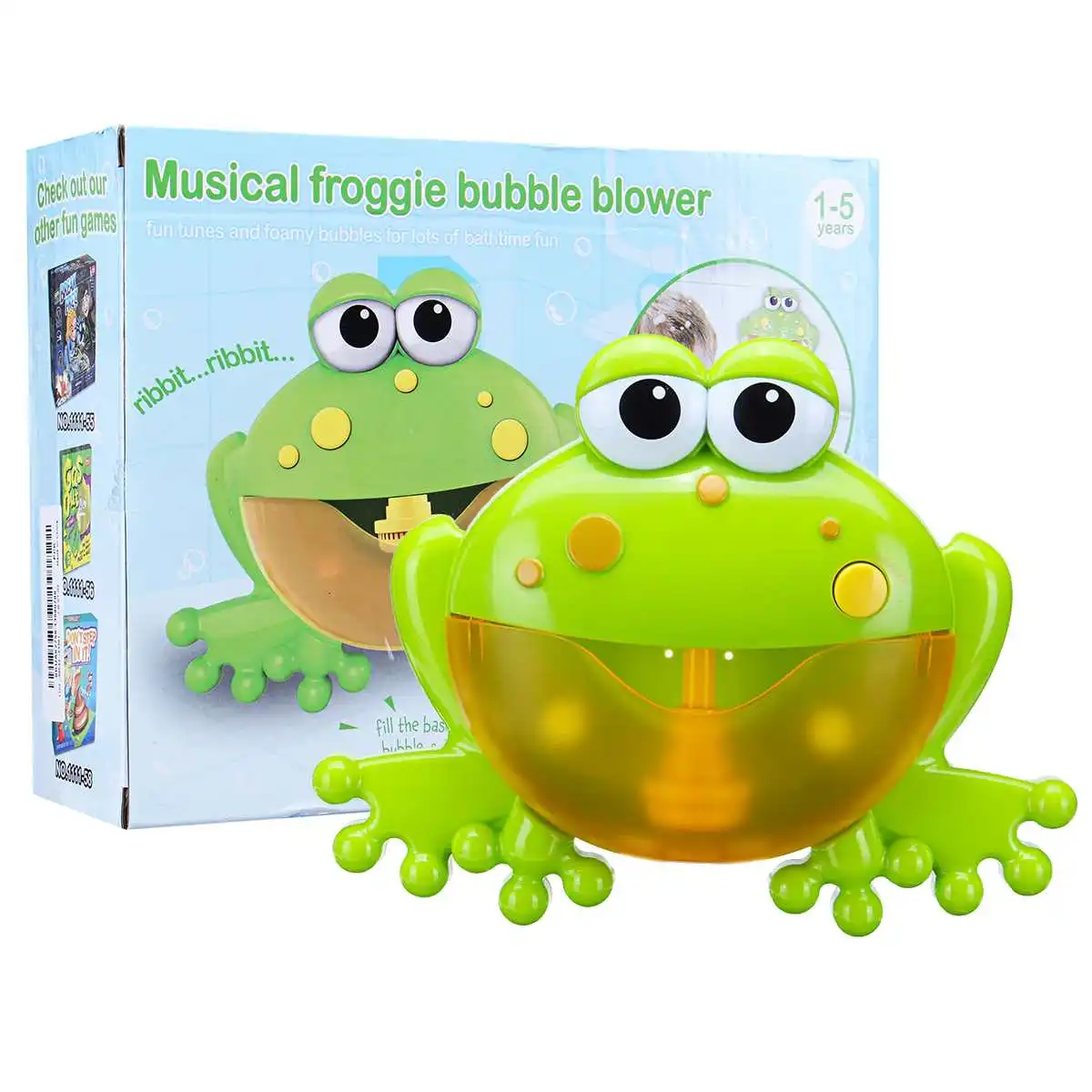 

Cute Baby Bubble Automatic Shower Machine Blower Maker Bath Music Toys Cartoon Educational Toy Funny Gift for Kids