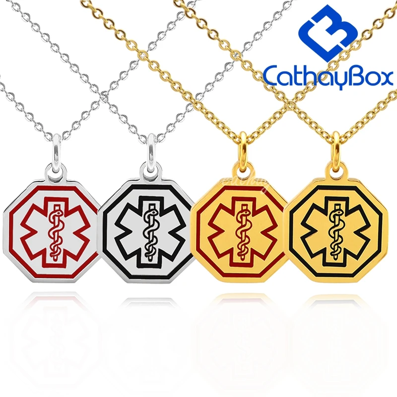 Серебряный ожерелье ColorGold с подвеской из нержавеющей стали цвета розового