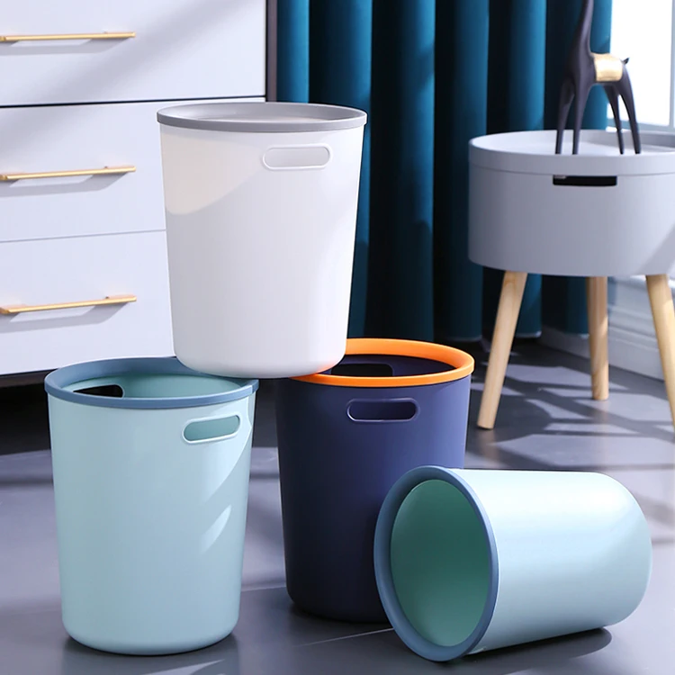 

Recycling Cute Waste Bin Plastic Without Cover Office Storage Waste Bin Bathroom Toilet Cubo Basura Kitchen Accessories DM50WB