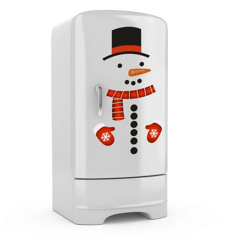 

Christmas PVC Sticker Snowman DIY Wall Sticker Refrigerator Festival Home Decor Removable Door Murals Decorative Wall Stickers