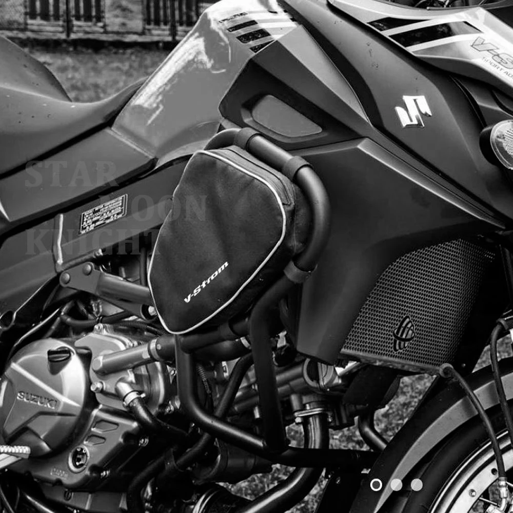 

Подходит для мотоциклетной рамы с защитой от столкновений, водонепроницаемая сумка для инструментов, дорожная сумка для Suzuki V-дополнительн...