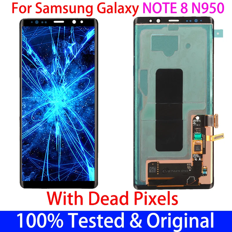 

ЖК-дисплей Super AMOLED для Samsung Galaxy Note 8 N9500/N950Fd/N950U, экран с дигитайзером в черные точки, оригинал