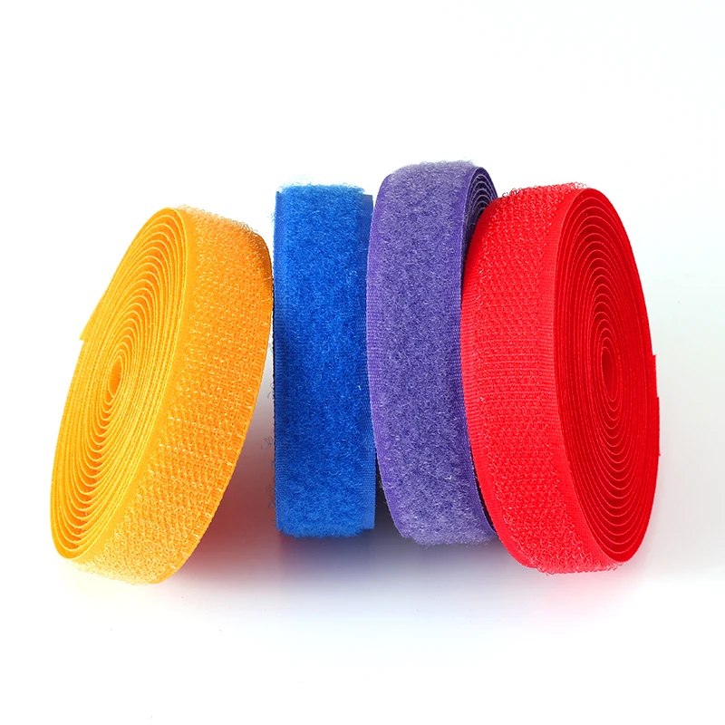 

Solid Color Strong Urable Encryption Adhesive Fastener Tape For Clothes Gloves Shoes Bags Material