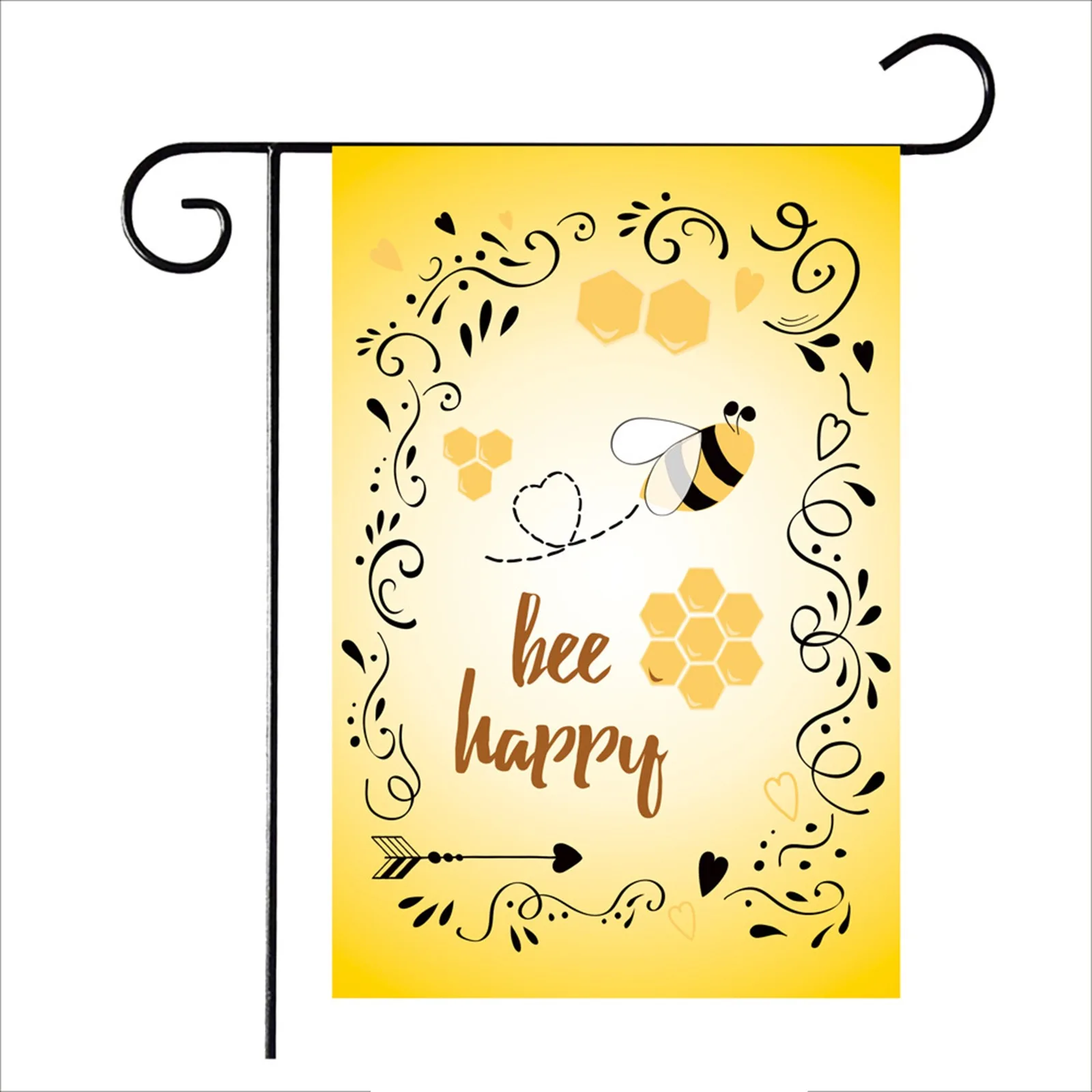 

New Creative Cute Bee Festival Day FlagDouble Sides Garden Flags Banner Party Flags DIY Festival Home Decoration Accessiories