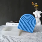 Сделай Сам, милая круглая форма неправильной формы в виде свечи, крутящаяся волна, необычное Радужное мыло в стиле бохо, украшение торта