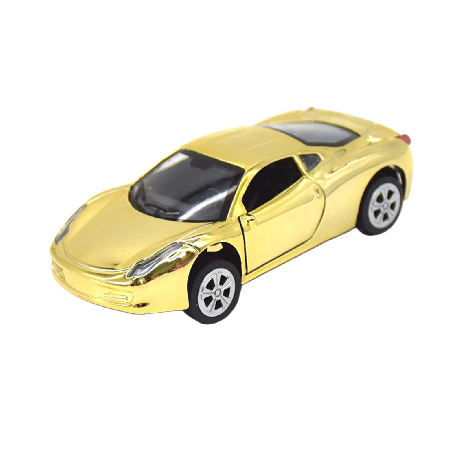 

1/32 Golden Car with Pull Back Action and Open Doors Kids Play Vehicle Toys