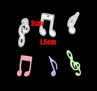 Металлические Вырубные штампы с музыкальным символом для скрапбукинга открыток