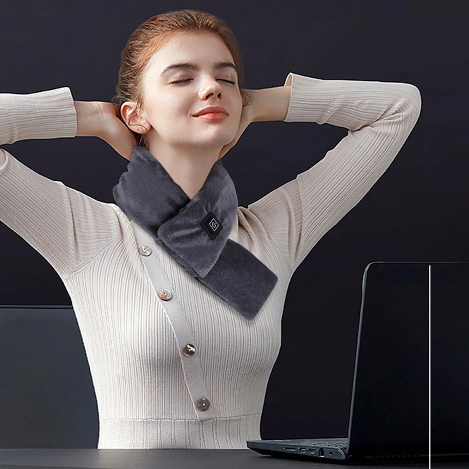 Шарф унисекс Электрический с подогревом и USB зарядкой длина 80 см| |