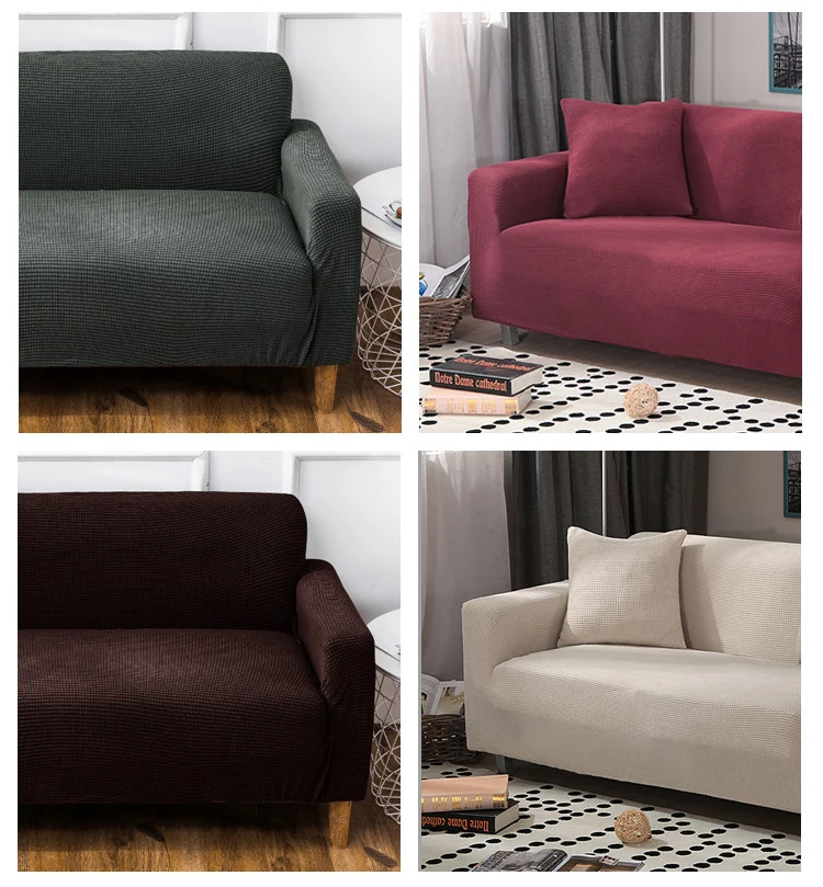 Эластичный чехол для дивана домашний декор Fundas Sofa Slipover высокое качество Бархатные чехлы для диванов для гостиной твердый секционный чехол для дивана