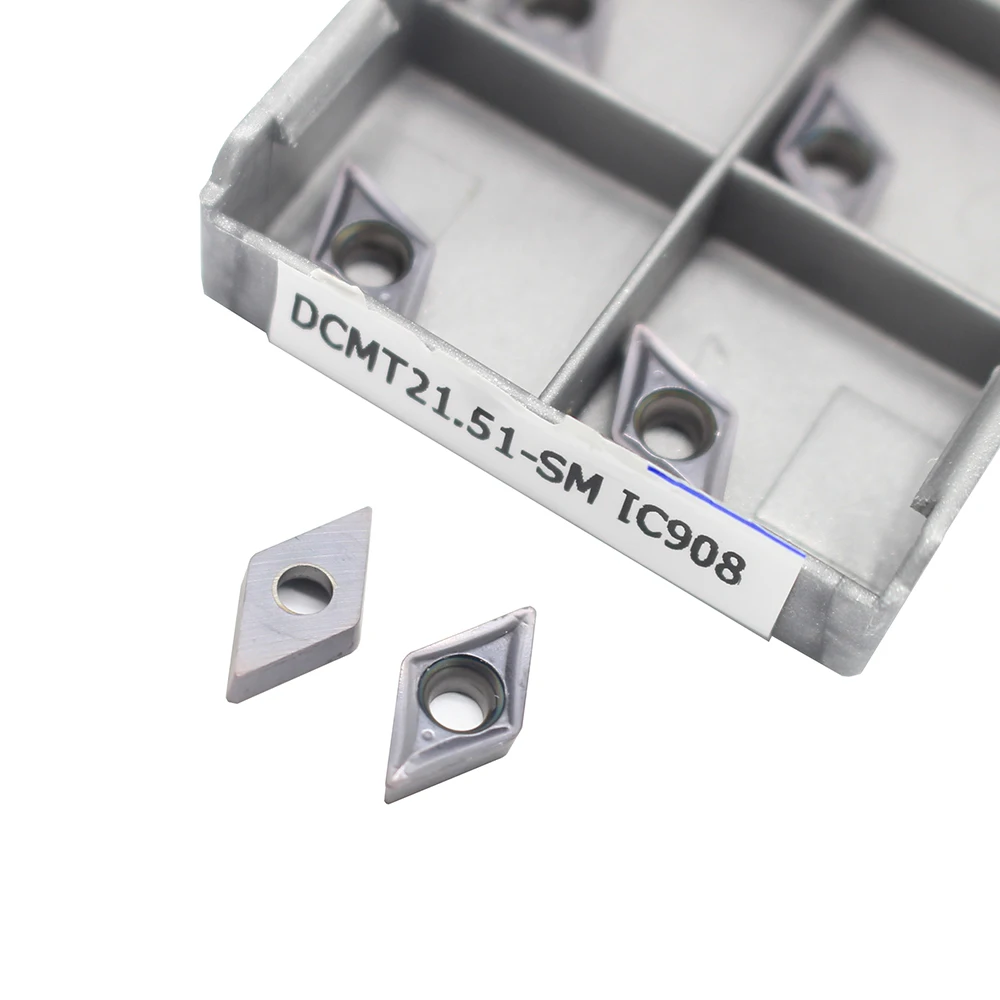 DCMT070204 SM IC908 внутренний токарный инструмент DCMT 070204 карбид Вставки токарный резак инструмент токарные вставки режущие инструменты CNC Tokarnyy