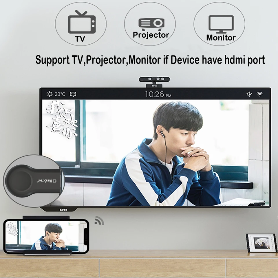Mirascreen E8 tv Stick 1080P беспроводной WiFi Дисплей AirPlay HDMI tv Dongle приемник для Airplay HDMI tv Stick для DLNA Miracast