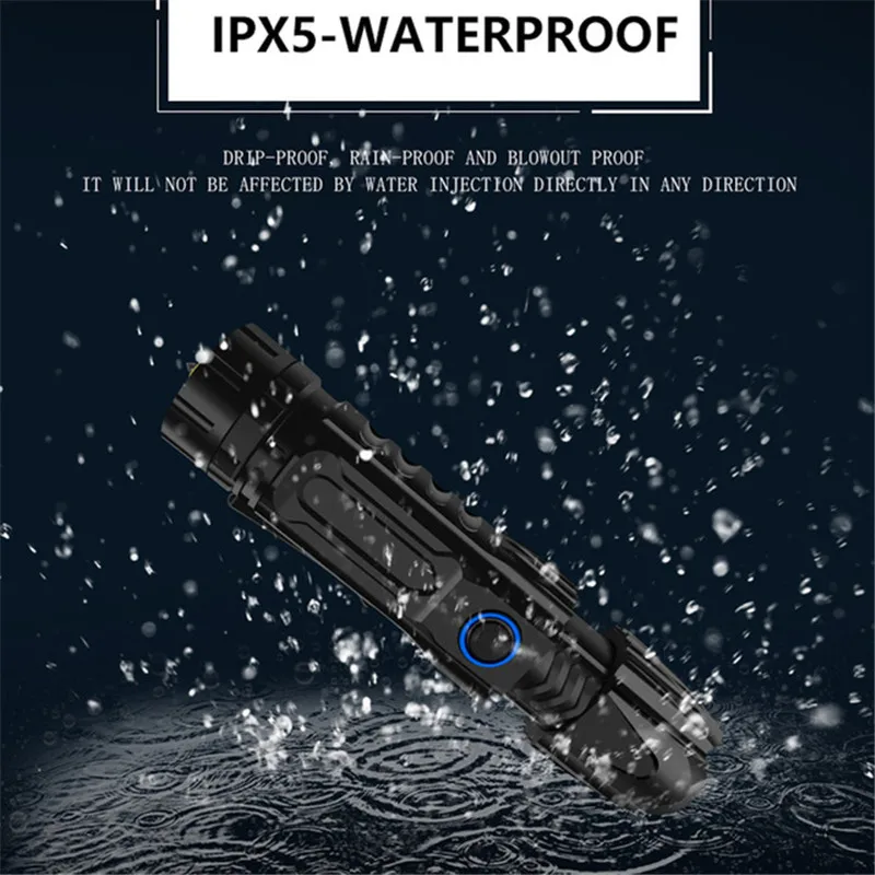 Суперъяркий светодиодный фонарик XHP90.2 тактический Водонепроницаемый фонарь XLamp