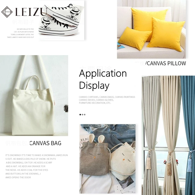 

100% Cotton Colorful Canvas Fabric Sofa Cushion Pillow Cover Accessories And Home Decoration TJ0309
