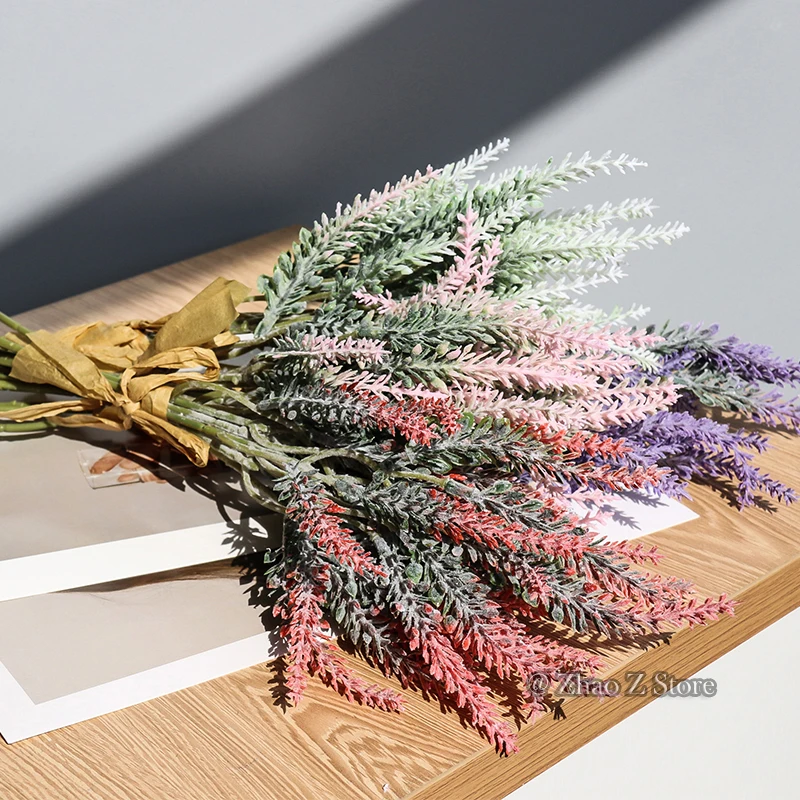 

Artificial Flower Simulation Lavender Bridal Bouquet Wedding Simulation Flower Vase Flower Fake Plants Home Accessories