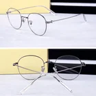 Очки в круглой оправе для мужчин и женщин, роскошные брендовые ультралегкие очки по рецепту при близорукости, в стиле ретро