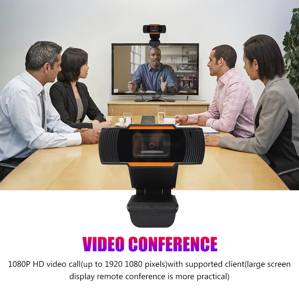 

1920x1080P USB Plug n Play Web Camera 1080P HD Webcam with Built-in Microphone Widescreen Video Work Home Accessories