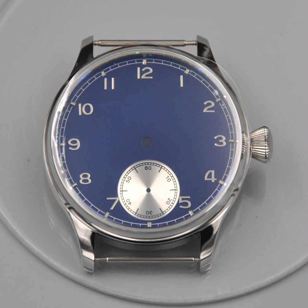 Детали для наручных часов corgтело 44 мм чехол из нержавеющей стали с синим