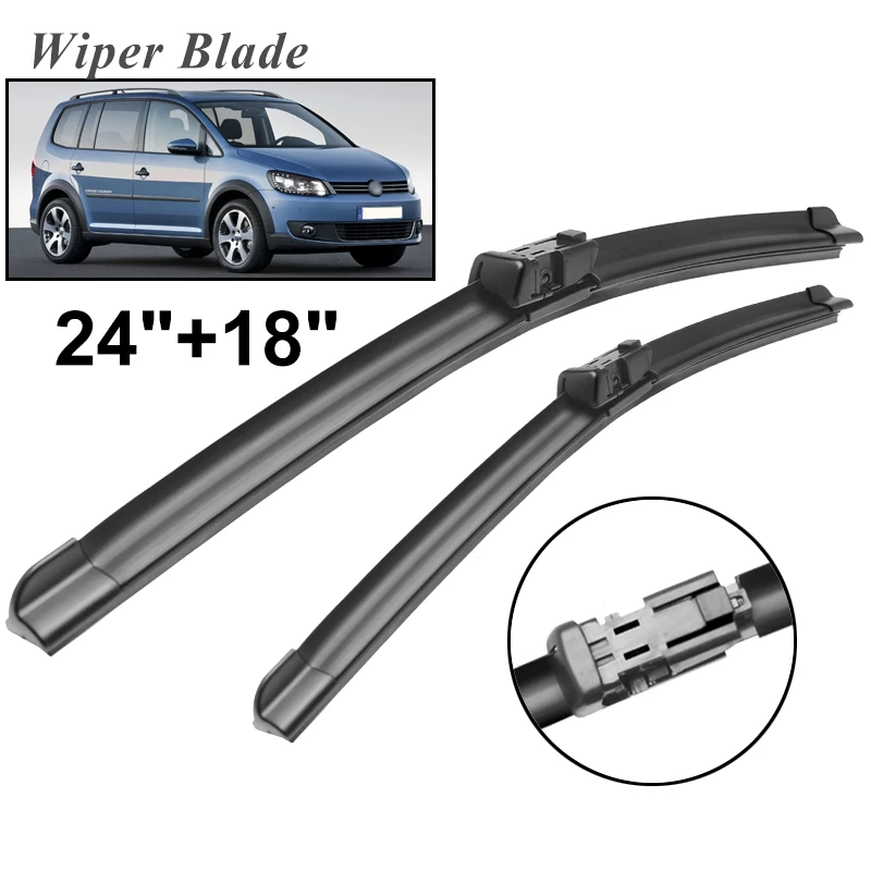 

Щетки стеклоочистителя okoстеклоочистителя RHD & LHD для Volkswagen Touran 2008 - 2010 лобовое стекло VW переднее окно 24 "+ 18"
