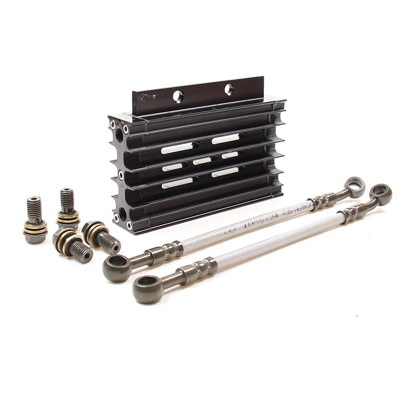 

CNC Oil Cooler Kit Radiator Aluminium Adapter Engine Cylinder Cover Cooling For ATV Pit Dirt Bike motocross motocycle 50CC-125CC