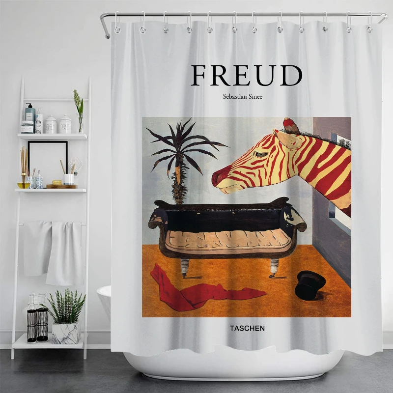 famous painting waterproof and mildew proof shower curtainnordic style shower curtain set hook home decoration bathroom curtains free global shipping
