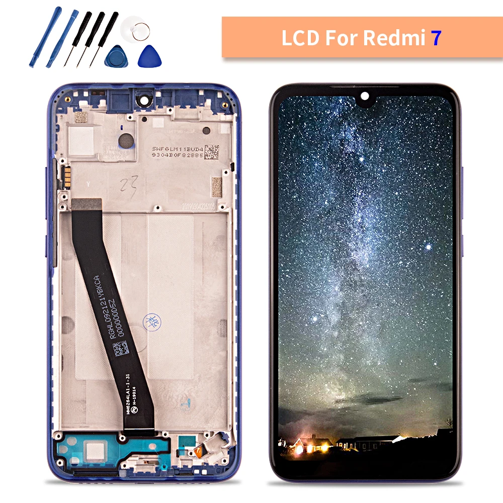 Протестированный ЖК дисплей для Xiaomi Redmi 7 дигитайзер сенсорная панель запасные