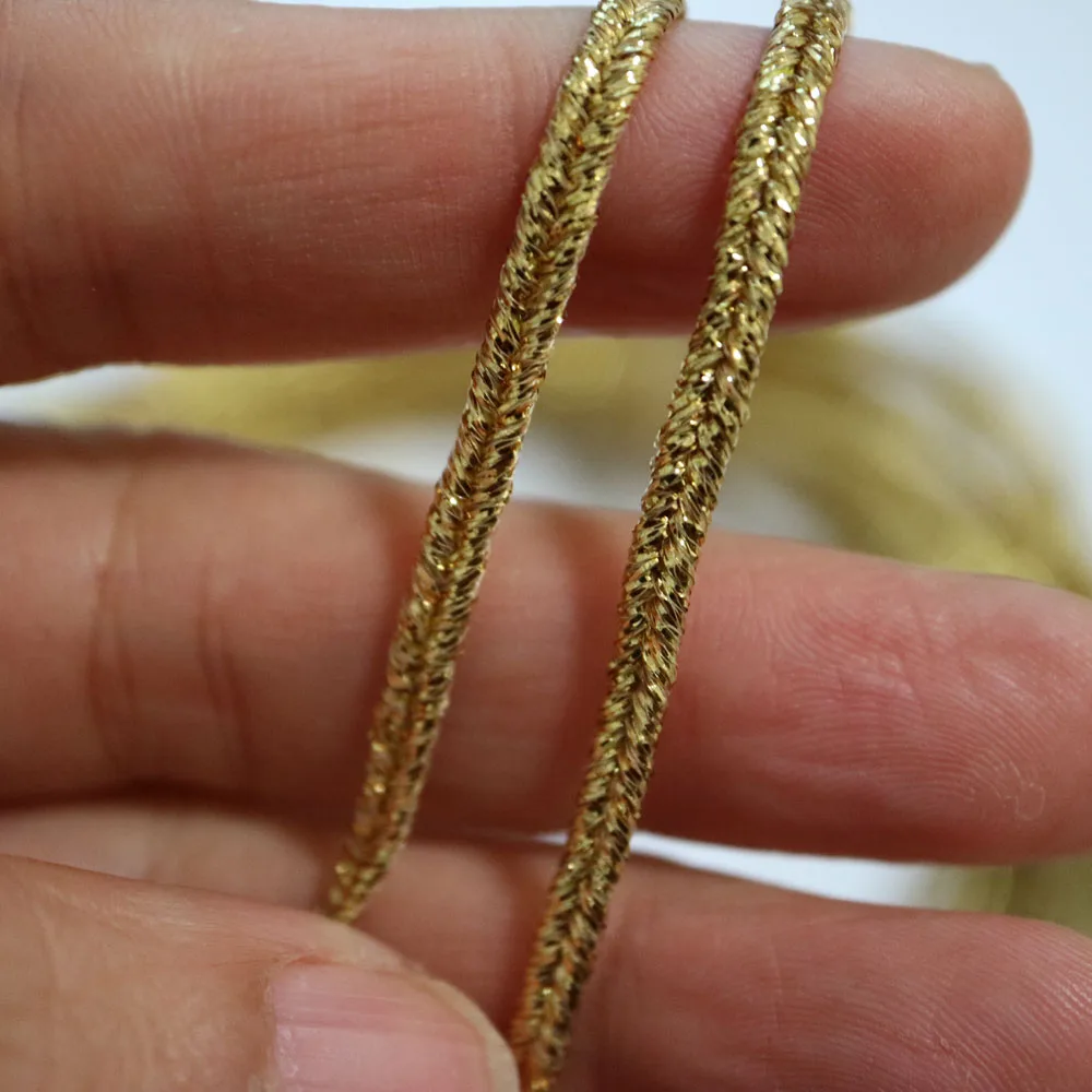 3 мм * 10 ярдов Золотая лента и ободковая для одежды аксессуары дивана занавеска