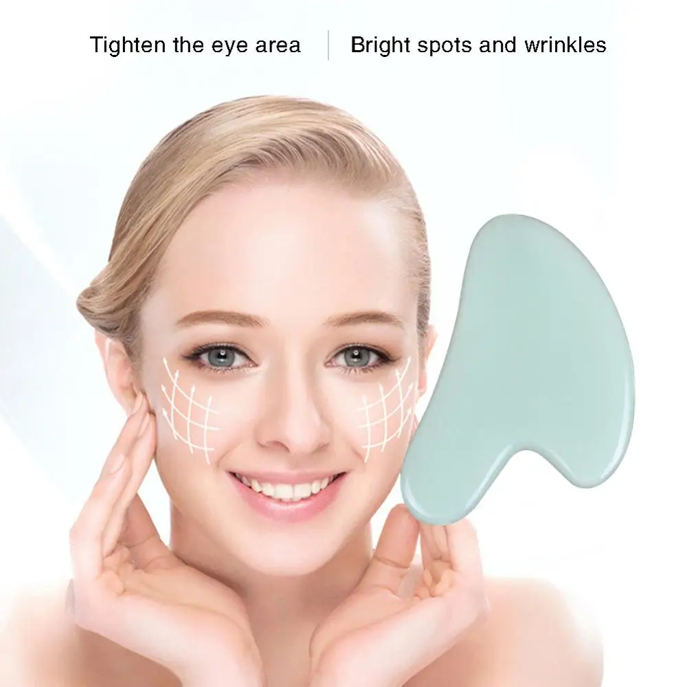 Натуральный Нефритовый камень доска гуаша для тела спа релаксирующее устройство