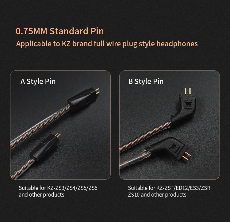 KZ ZS10 ZST ZS3 кабель высокой чистоты бескислородной меди витой кабель обновления 2pin кабель для V90 BA5 KZ ZSX blon bl-03