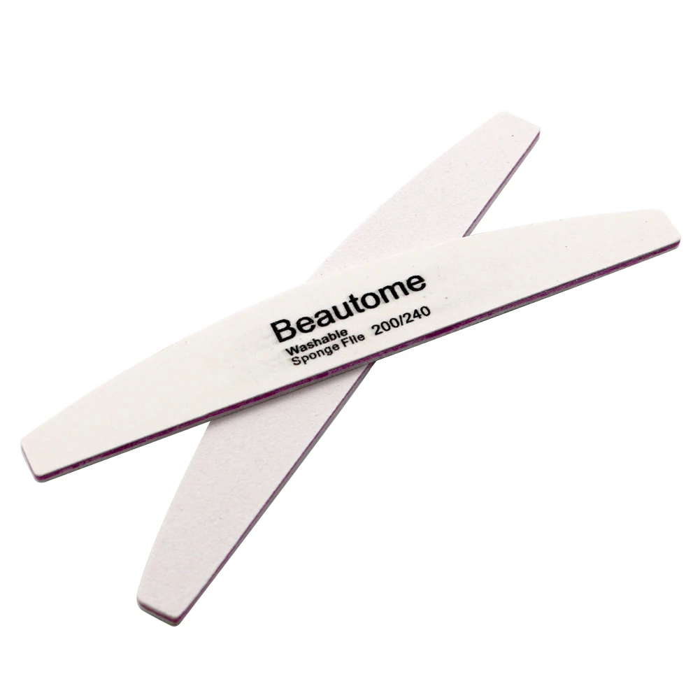 20 шт./лот пилка для ногтей буферная 200/240 Грит 2 стороны моющаяся форма
