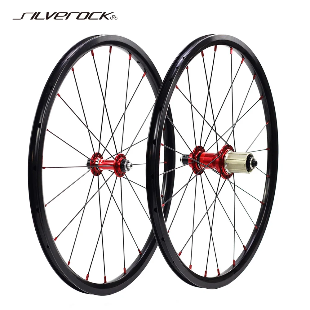 SILVEROCK 20 &quot22&quot Сплав Minivelo велосипедные колеса NBR 100/130 мм обод V суппорт тормоза 451 406