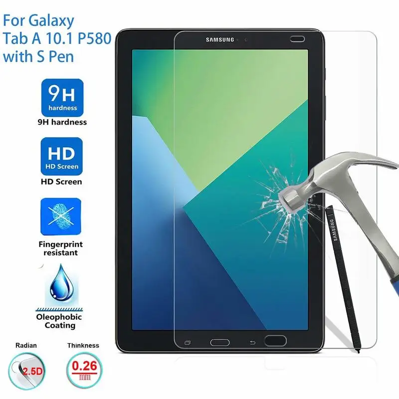Закаленное стекло для Samsung Tab A 10 1 с S ручка протектор экрана Galaxy A6 SM P580 T585