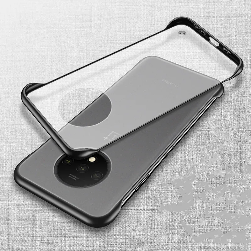 Black Case Frameless Case For Oneplus 7T Pro 7 Pro 6T Case Ultra-thin Matte PC Shockproof Back Cover For One plus 7 Oneplus 7Pro 7 Pro Case - Цвет: Black Case