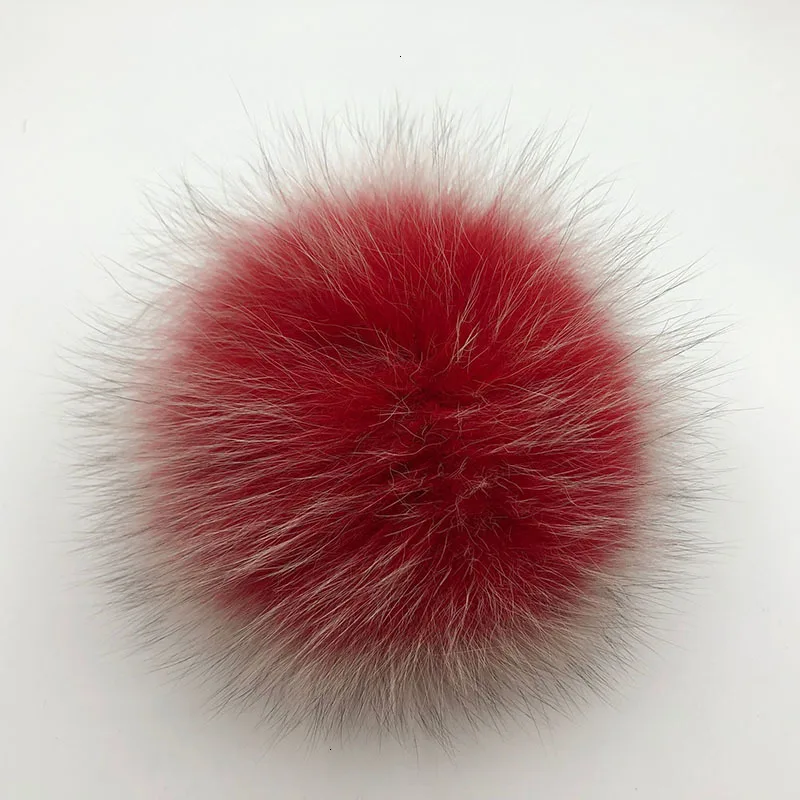 15 см натуральный животный Hairball Hat помпон ручной работы DIY действительно енот большой волос шар шляпа помпон с пряжкой
