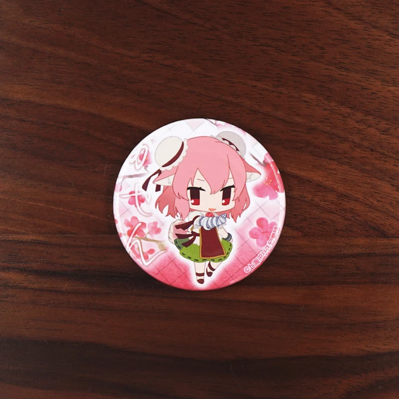 50мм Металлический значок TouHou Project Anime Reimu Marisa Satori Cirno Flandre Remilia Youmu Sakuya Tōhō Pins on.