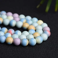 high quality natural multicolor agates stone 6810mm round shape necklace bracelet jewelry loose beads 38cm wk127