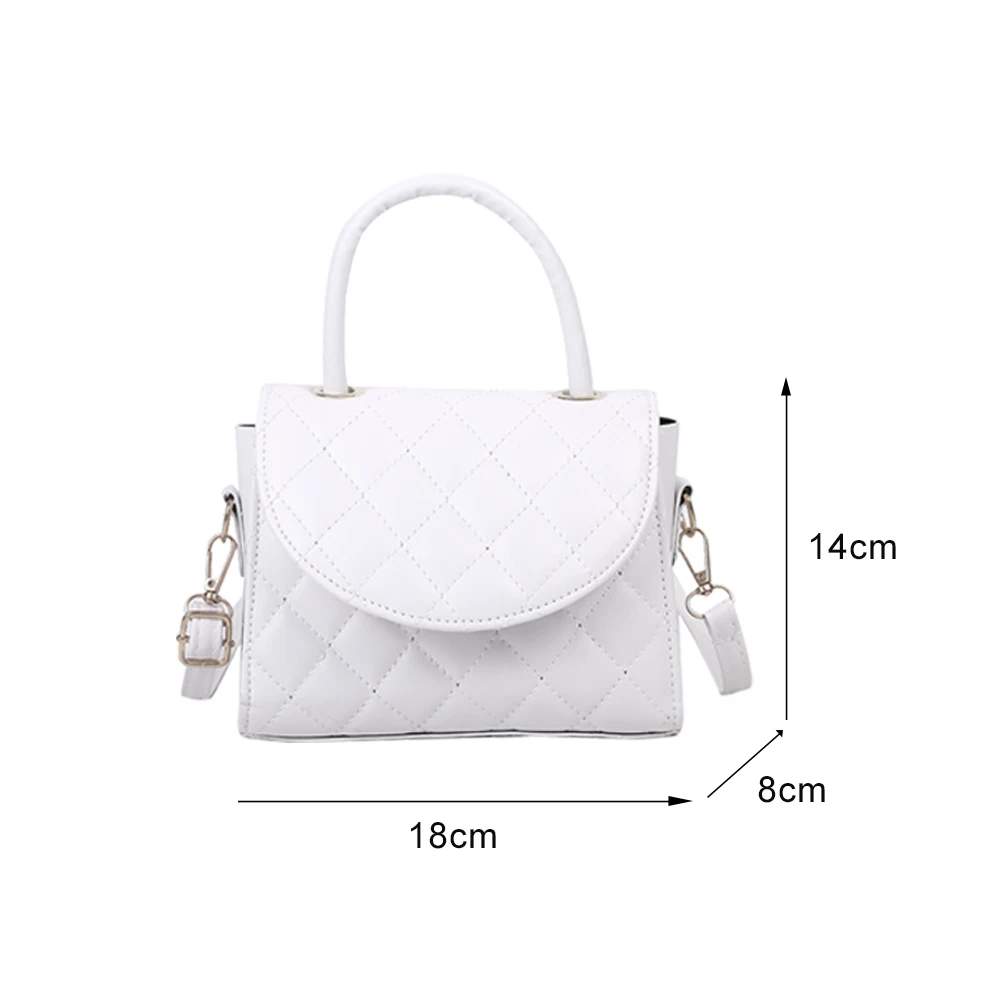

Popular Simple Female Daily Bag Fashion Lattice Pattern Crossbody Bag Women Solid Top Handle Shoulder Handbag