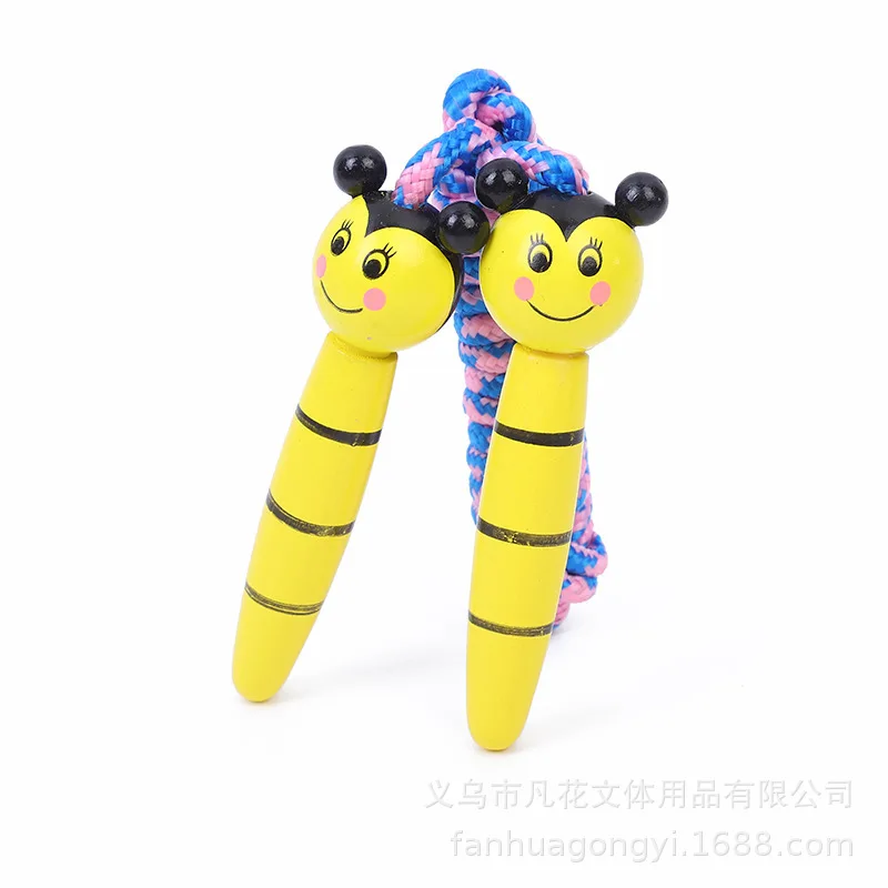 

Children's cartoon wooden skipping rope RTS-003 kindergarten pupils sports skipping fitness skipping rope